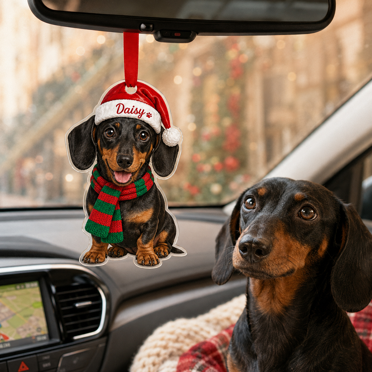 Custom Photo Dog Christmas Style 6