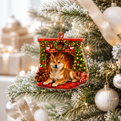 Dog Christmas Tree Shiba