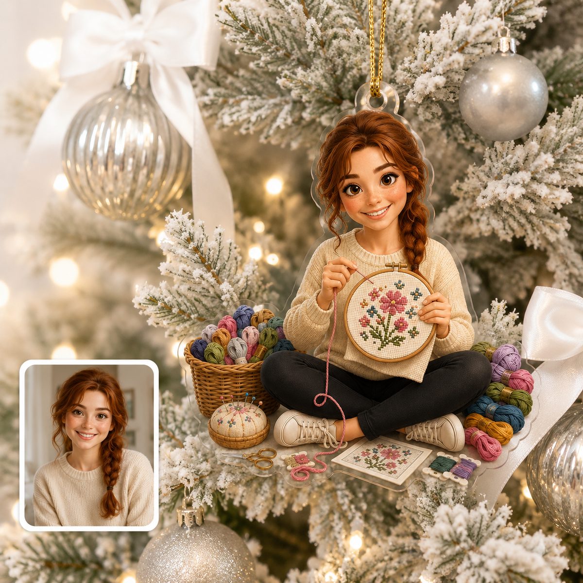 Custom Photo Hobbies Acrylic - Cross-Stitching