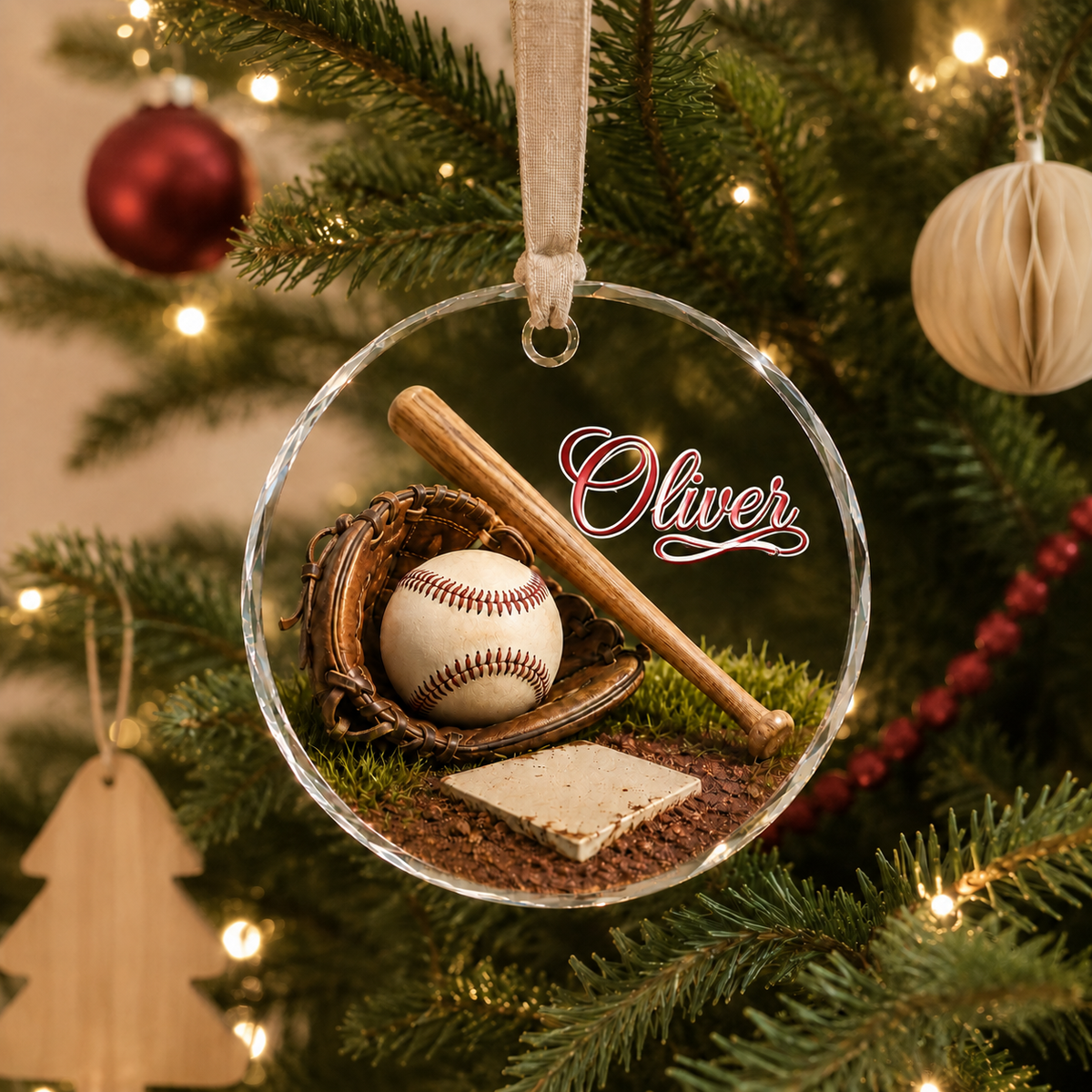 Sports Glass Ornament Baseball