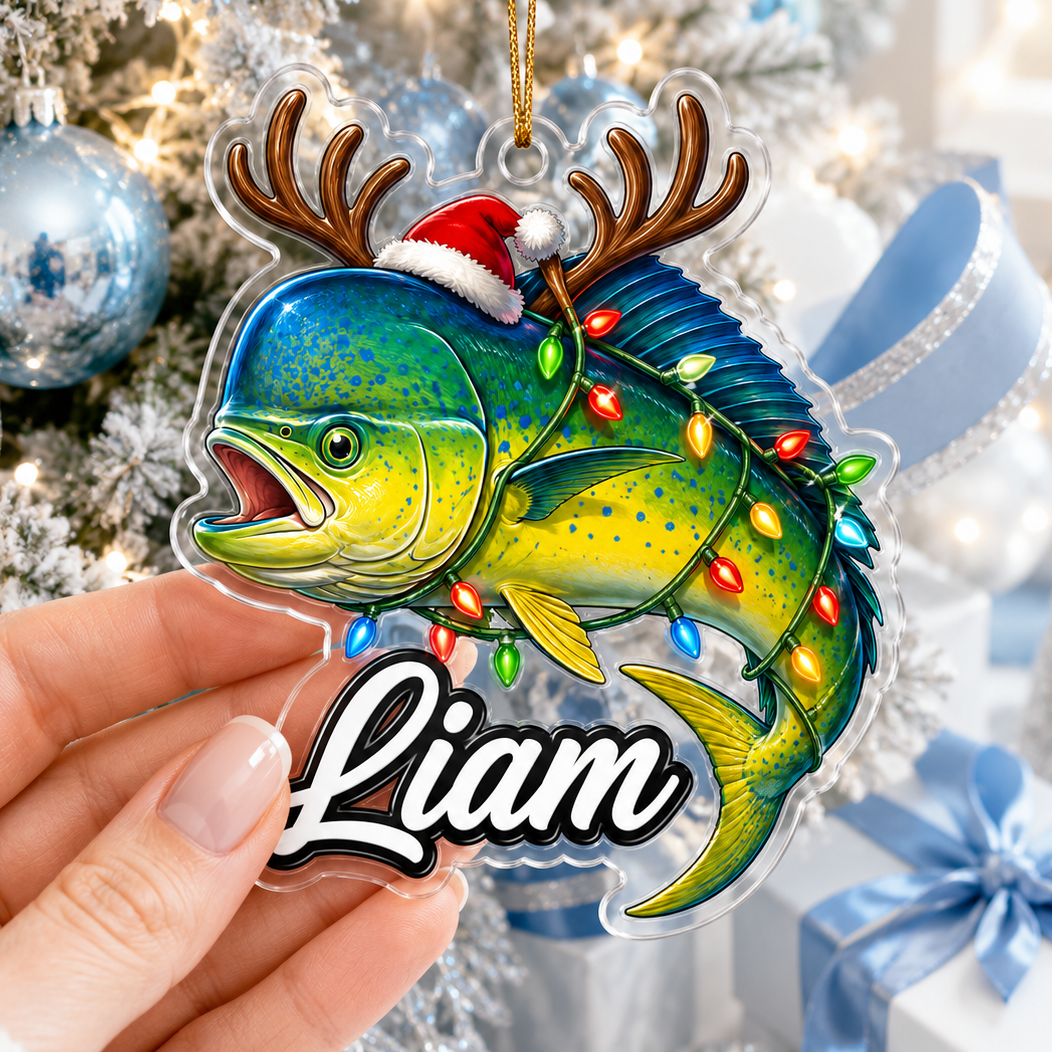 Fishing Christmas Lights Mahi Mahi Acrylic
