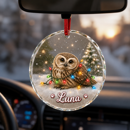 Glass Animal Led Light Owl