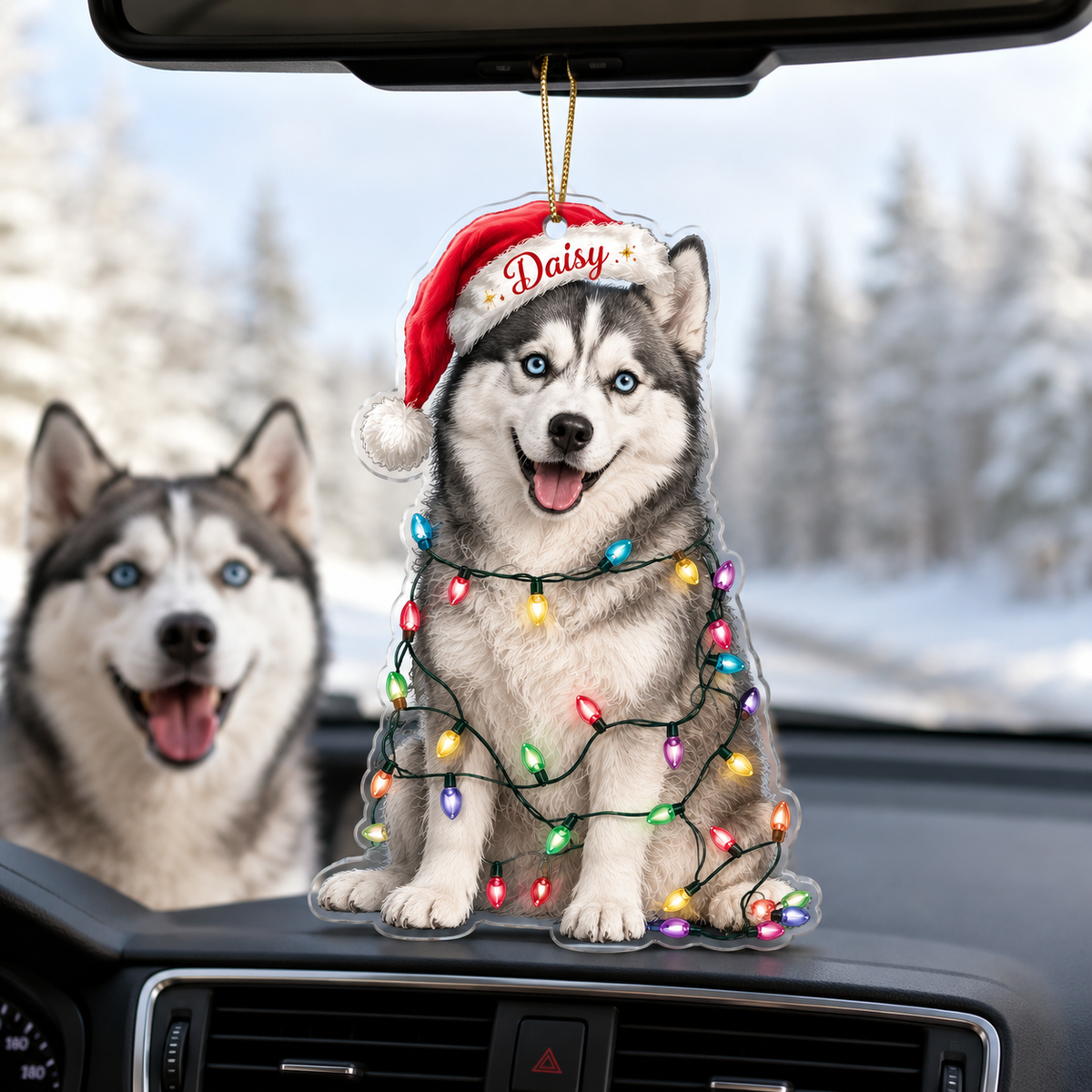 Custom Photo Dog Christmas Style 11