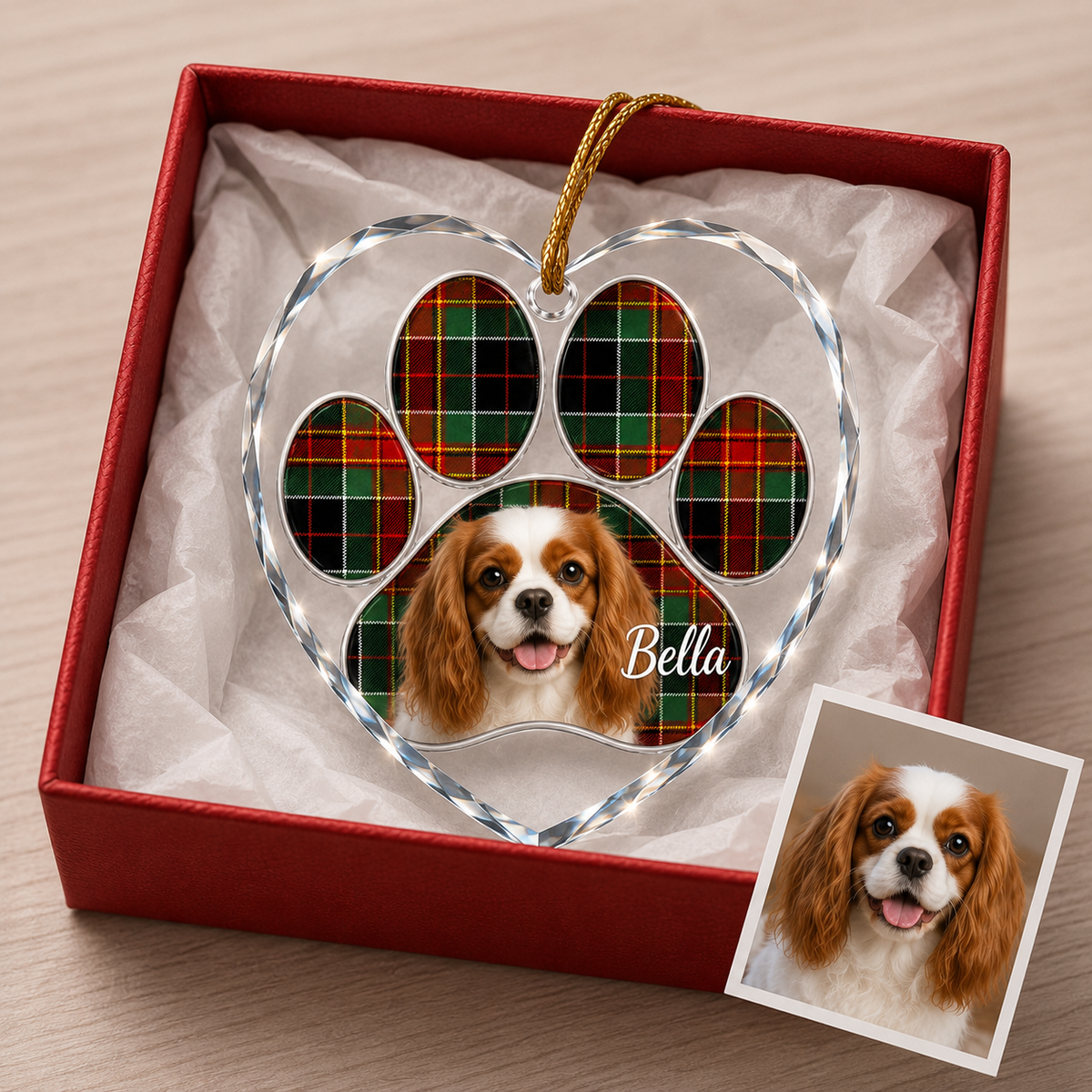 Custom Name  With Paw Print