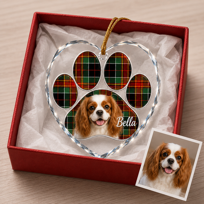 Custom Name  With Paw Print