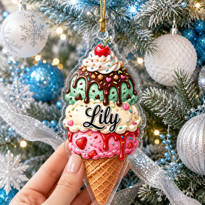 Custom Dessert Ice Cream Cone Acrylic