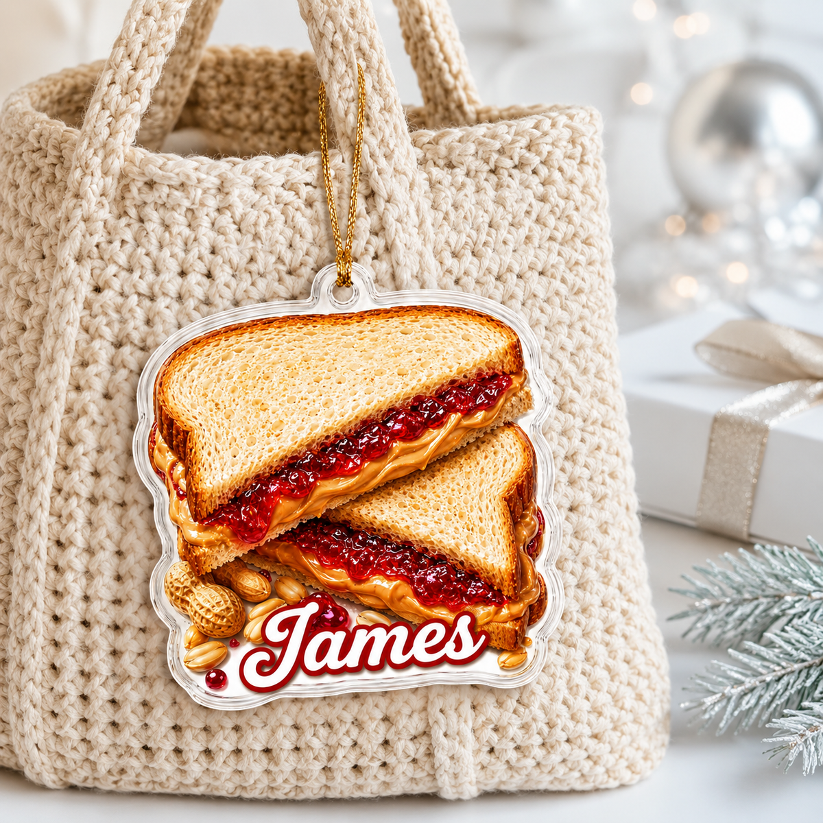 Breakfast Custom Name Peanut Butter and Jelly Sandwich Acrylic