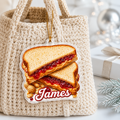 Breakfast Custom Name Peanut Butter and Jelly Sandwich Acrylic