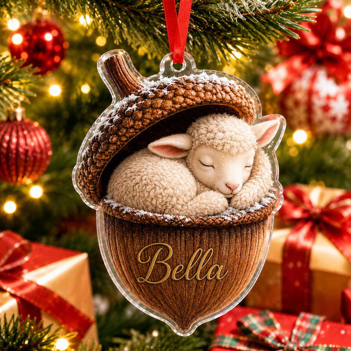 Animal Tree Decor Acrylic Lamb