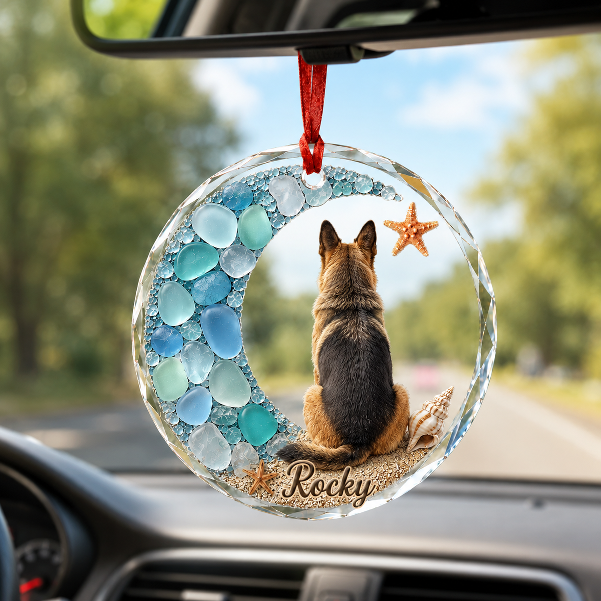 Custom Dog Seashell German Shepherd