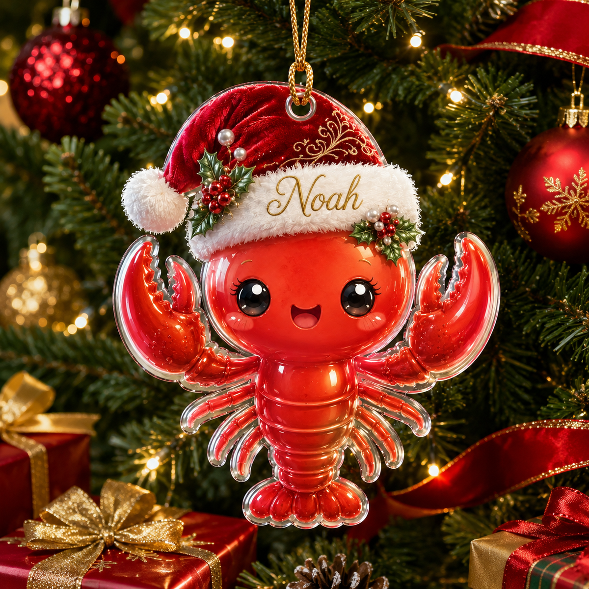 Animal With Santa Hat Lobster