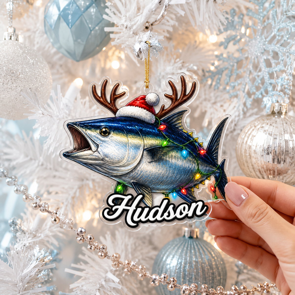 Fishing Christmas Lights Bluefin Tuna Acrylic