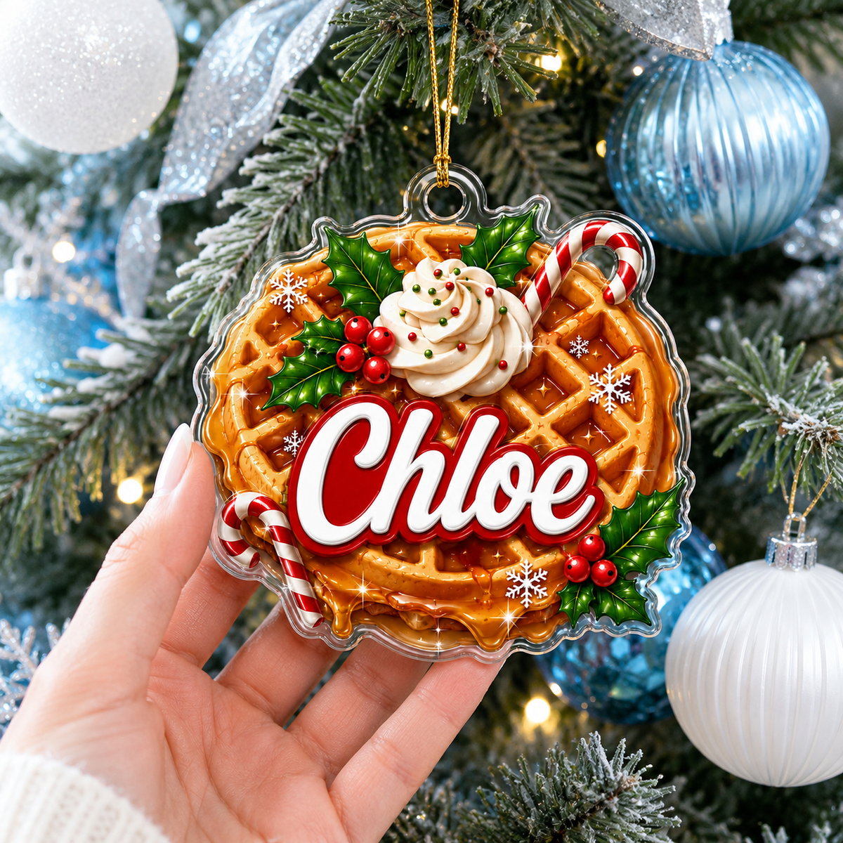 Custom Name Food Acrylic - Waffle