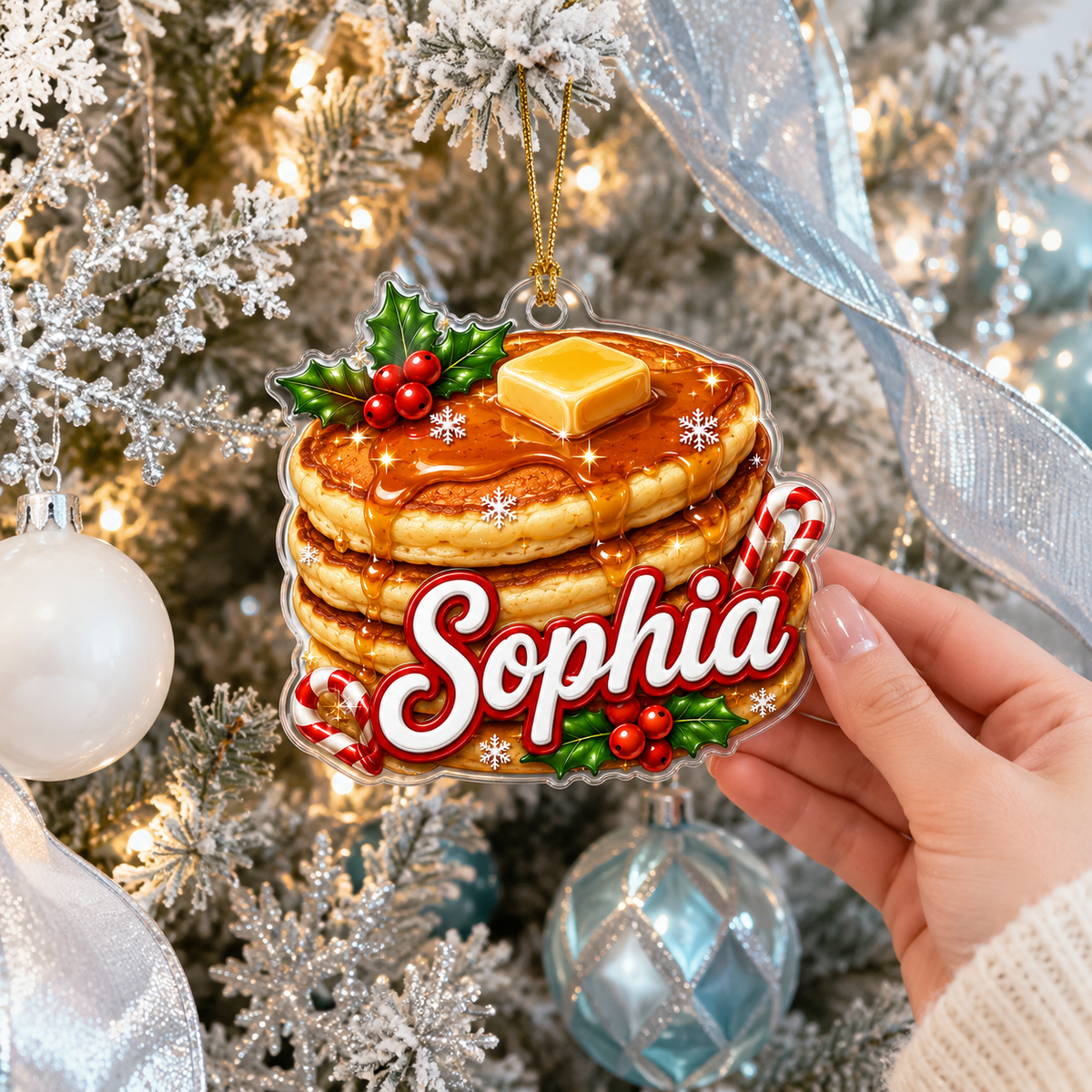 Custom Name Food Acrylic - Pancakes