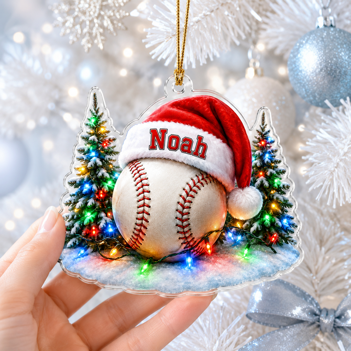 Custom Sports Christmas Acrylic - Basketball