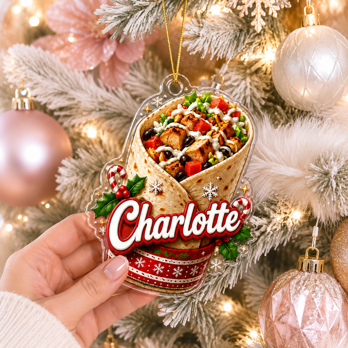 Custom Name Food Acrylic - Burrito
