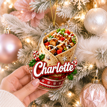 Custom Name Food Acrylic - Burrito