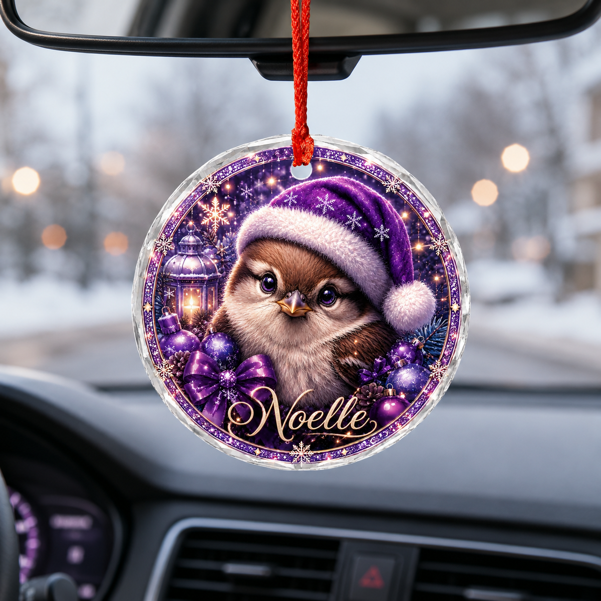 Purple Bird At Christmas Sparrow