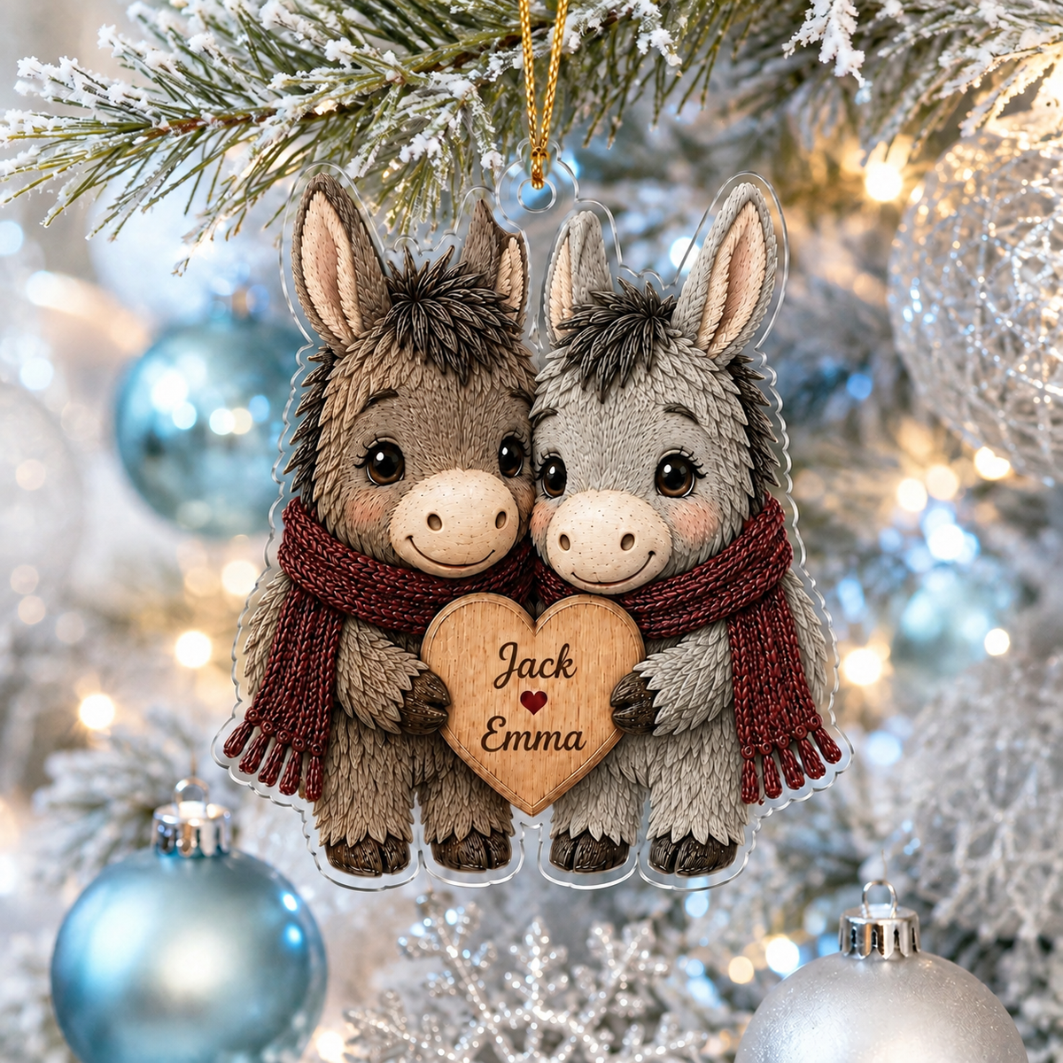Couple Animal Donkey