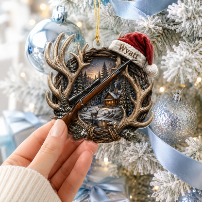 Personalized Hunting Winter Antler Lodge Acrylic