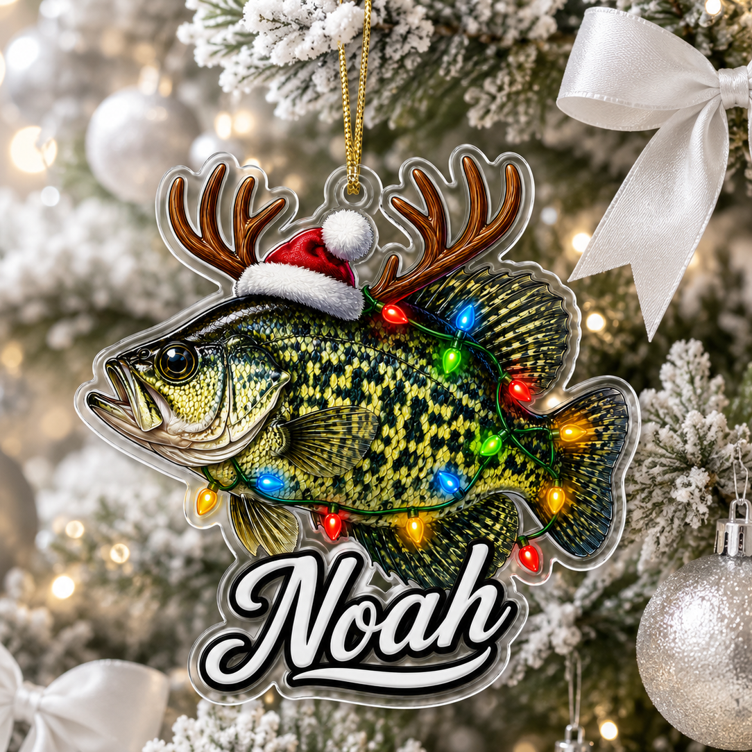Fishing Christmas Lights Crappie Acrylic