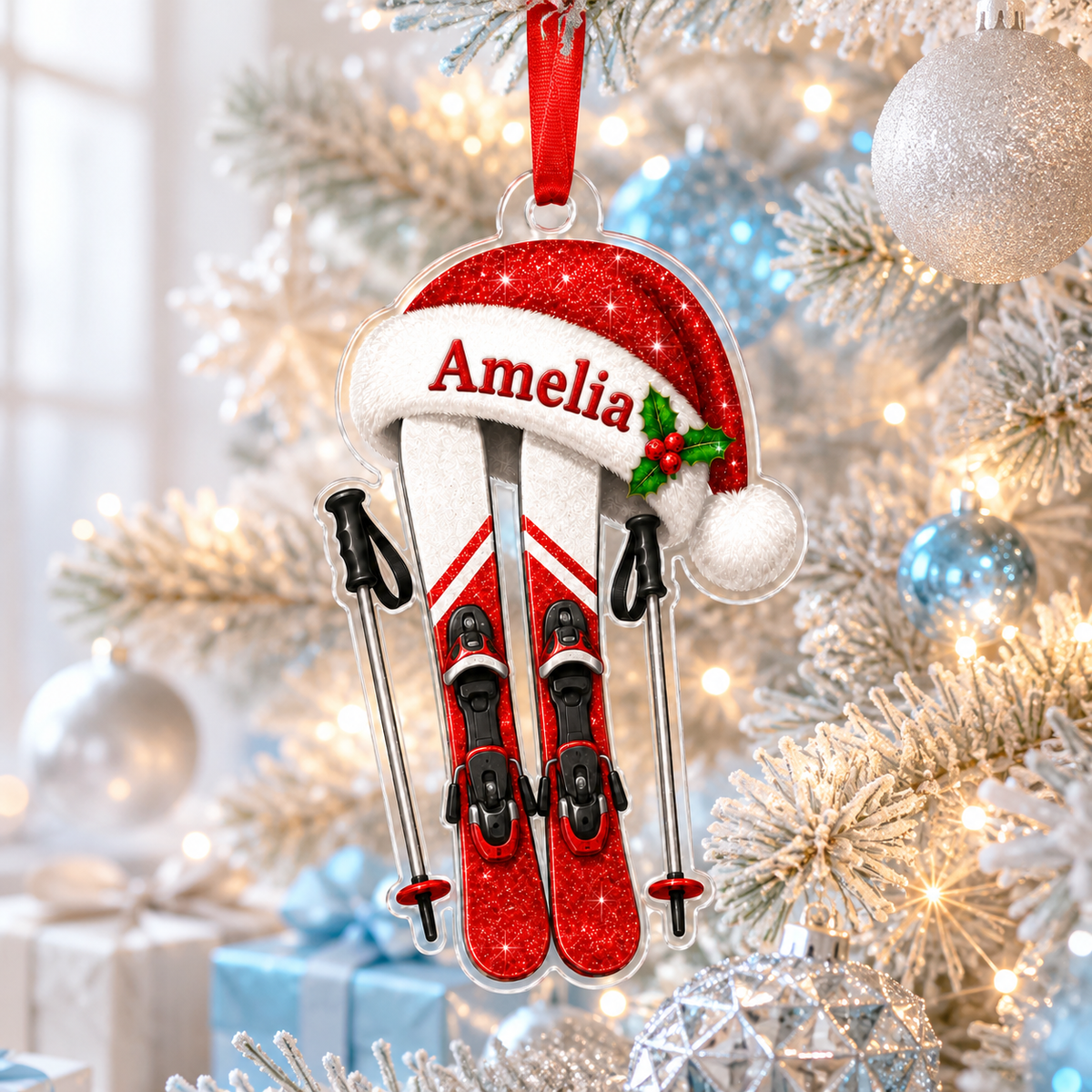 Sport Custome Name Acrylic Skiing