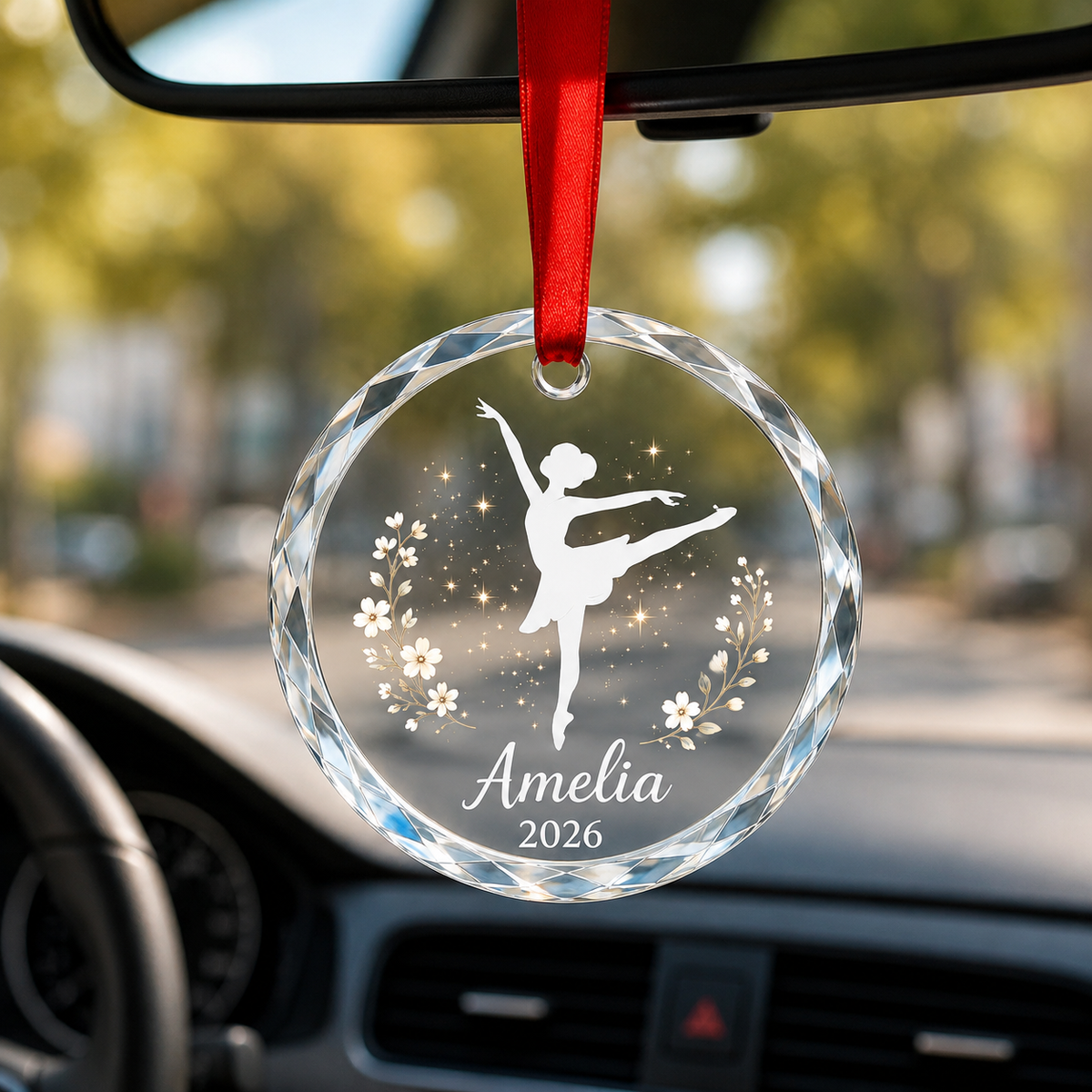Personalized Dancing Glass Flower Ballerina