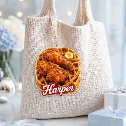 Breakfast Custom Name Chicken and Waffles Acrylic