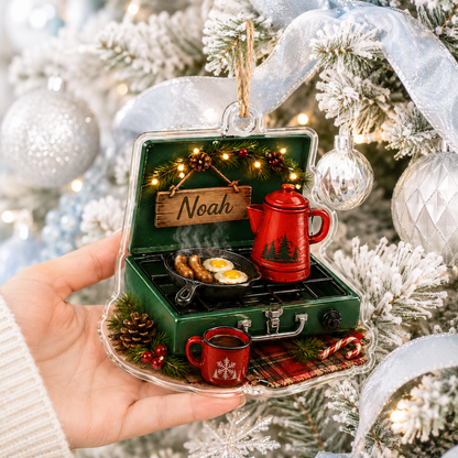 Camping Personalize Acrylic Christmas Breakfast