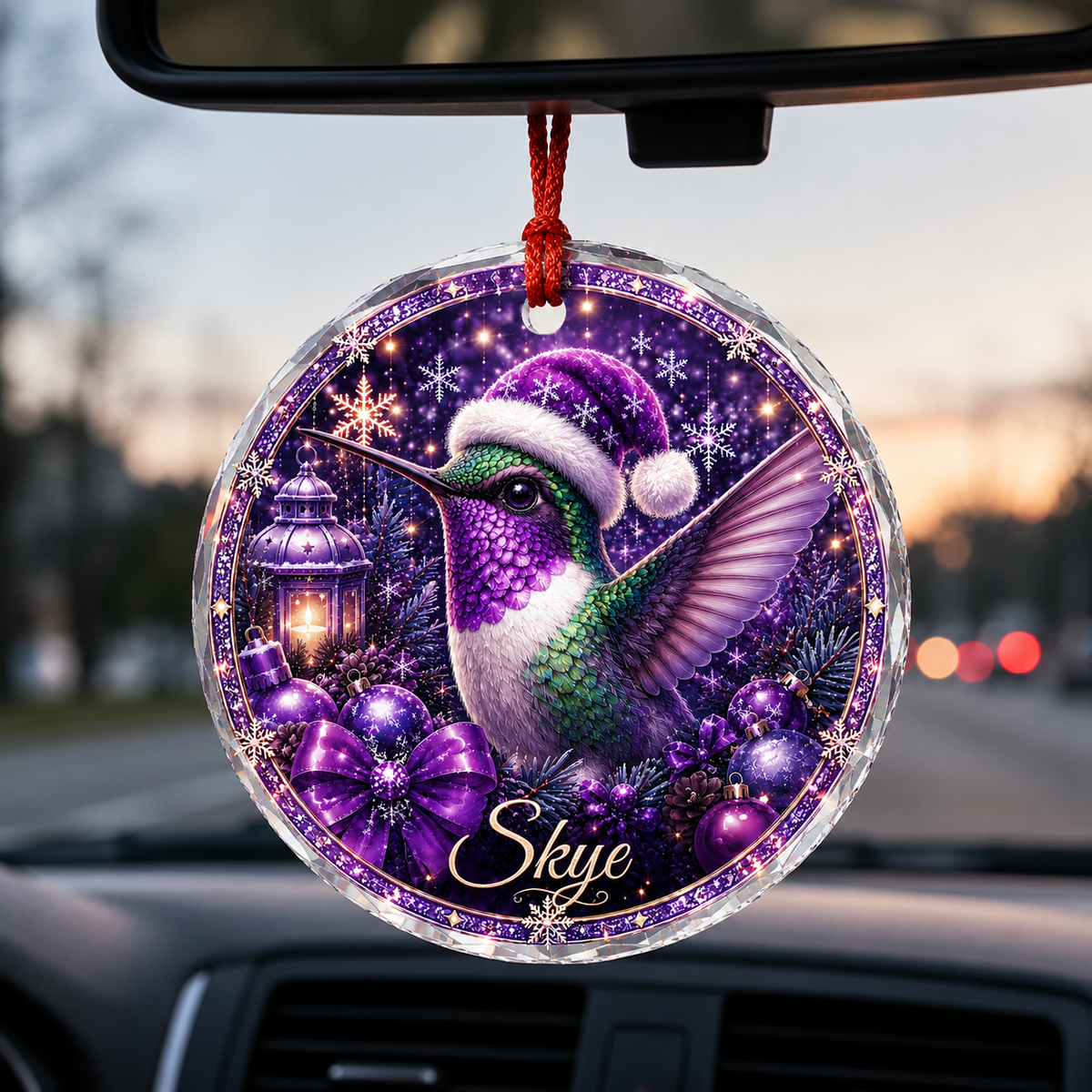 Purple Bird At Christmas Hummingbird