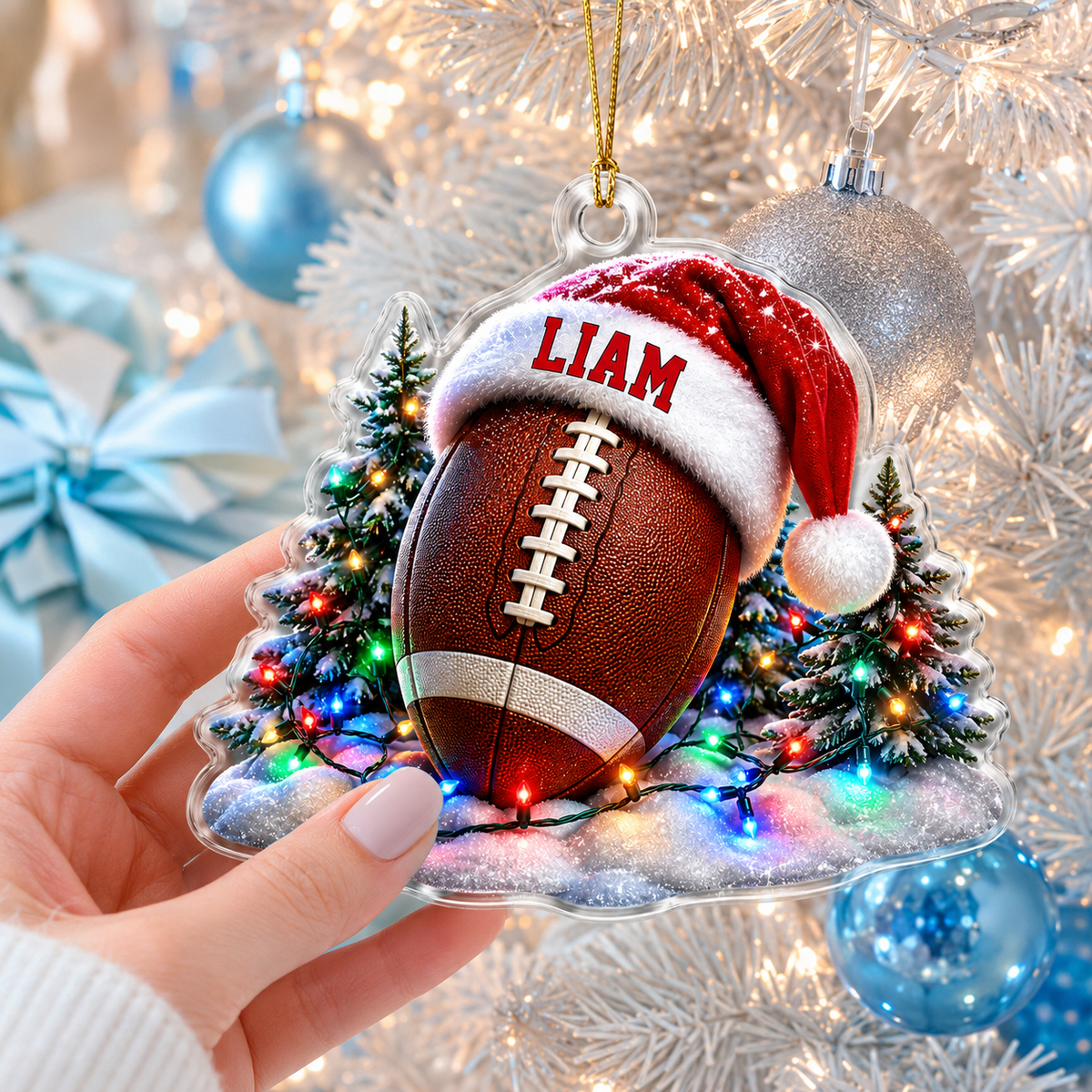 Custom Sports Christmas Acrylic - American Football