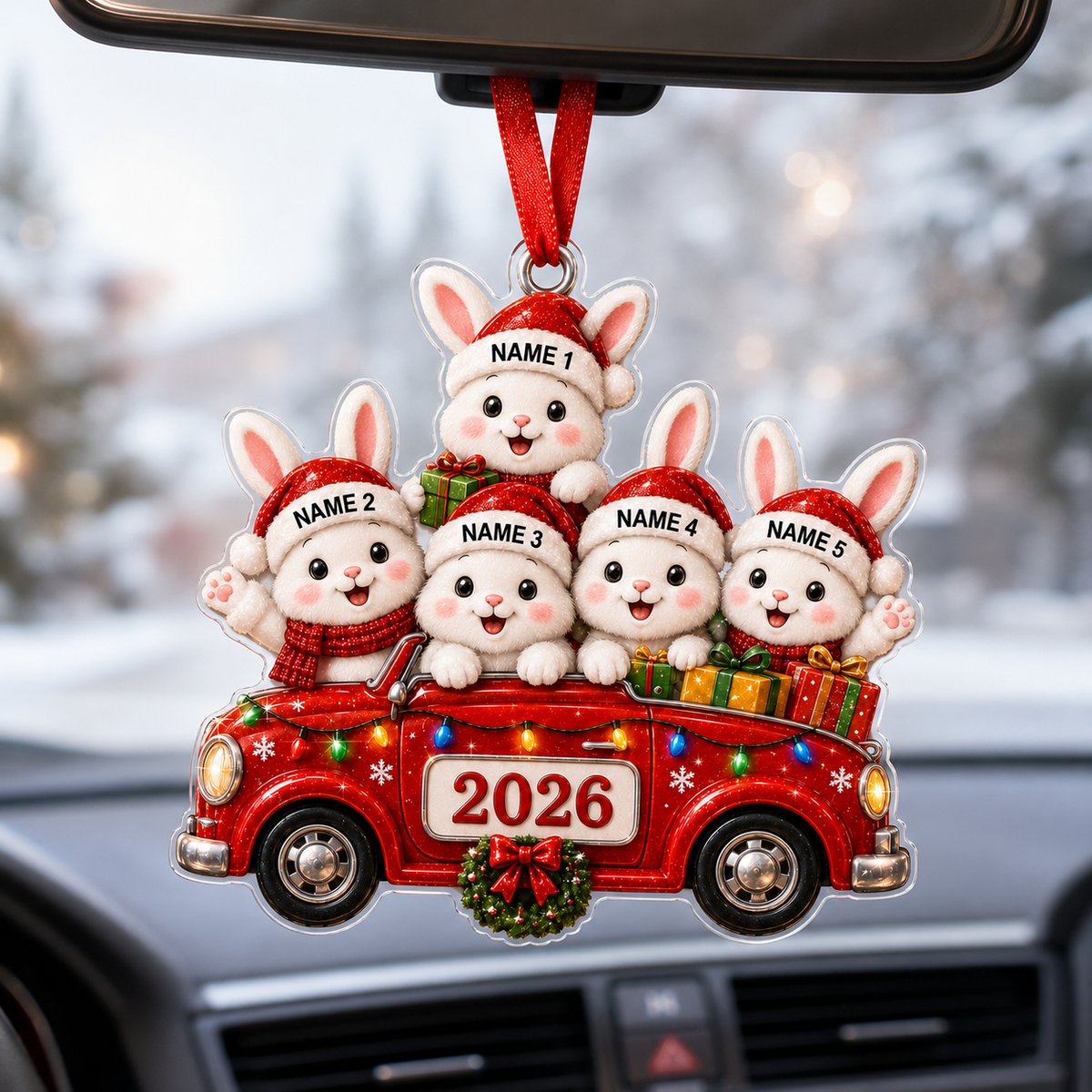 Custom Family Animal Car Rabbit
