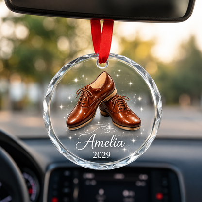 Personalized Dancing Glass Brown Dancing Shoes