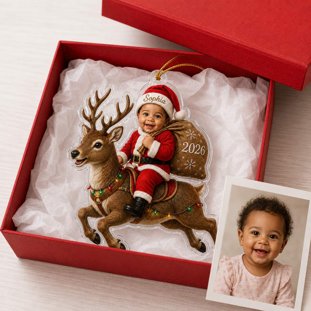 Custom Photo Baby Animal Reindeer