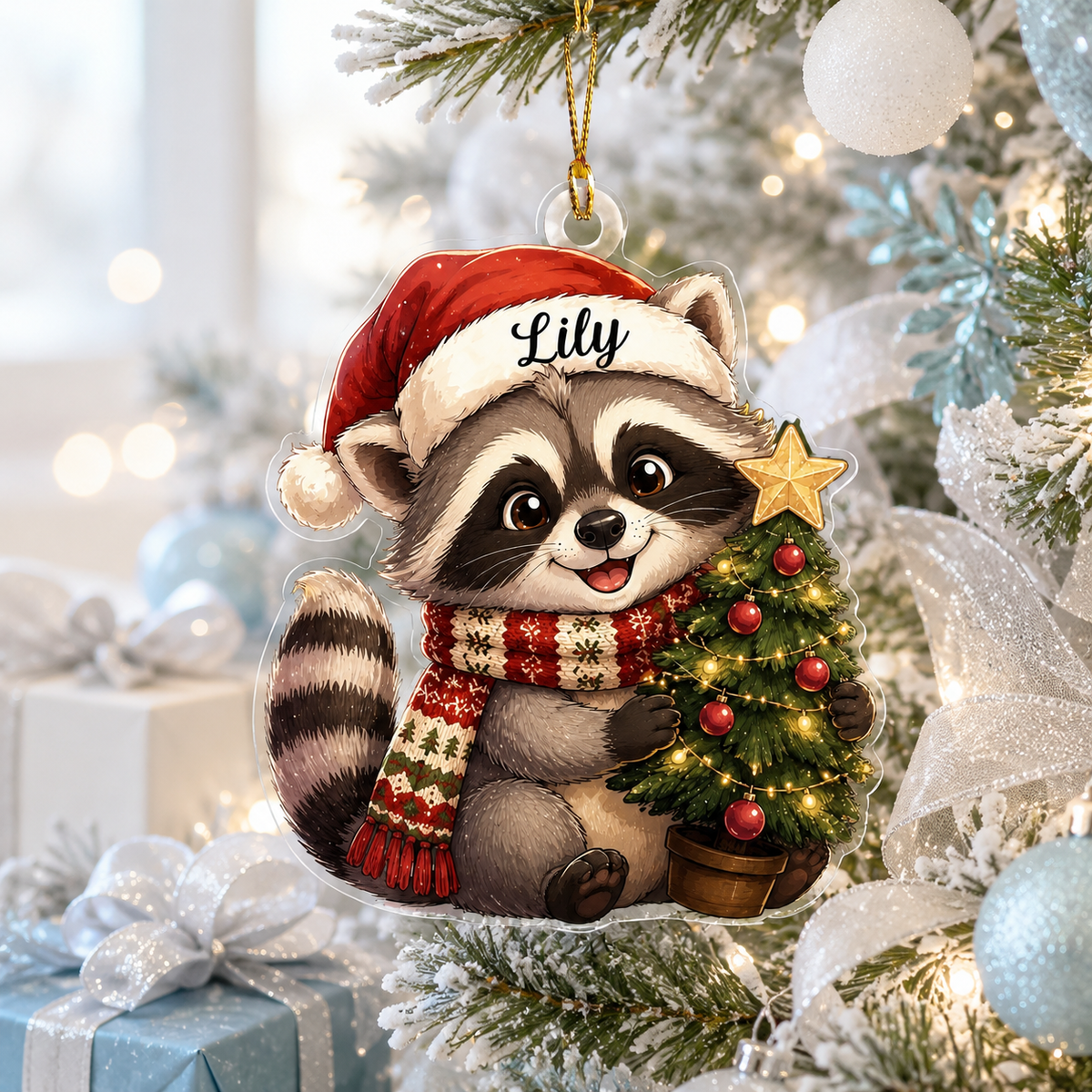 Animal Chrismas Raccoon