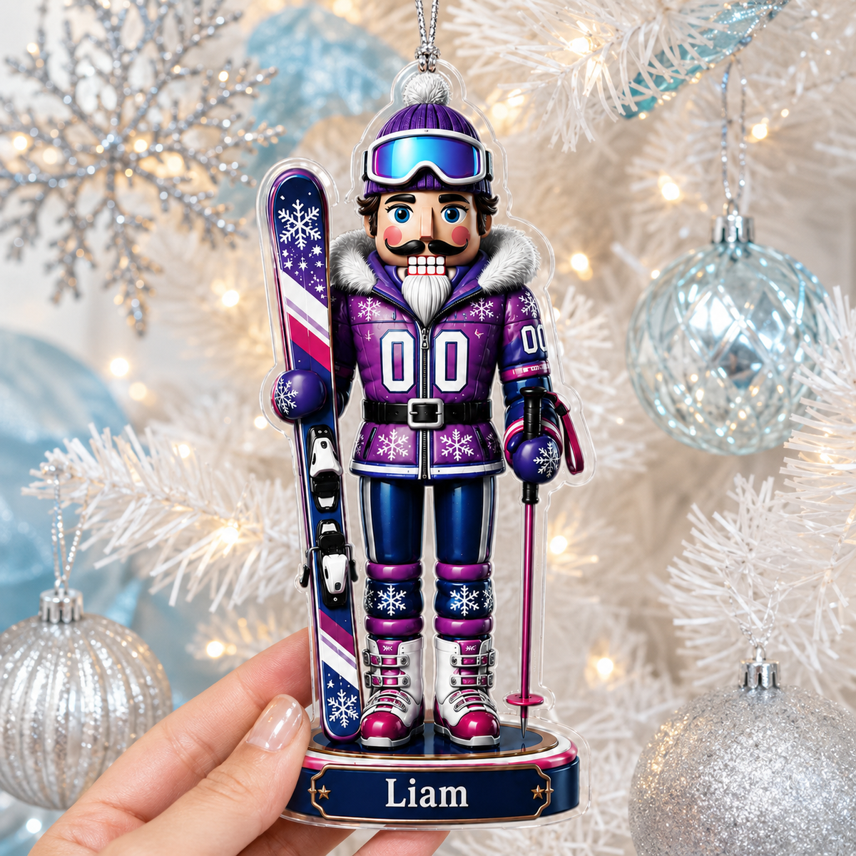 Sports Nutcracker Skiing Acrylic