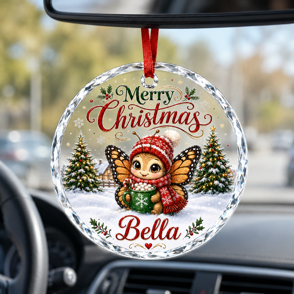 Christmas Glass Animal Butterfly