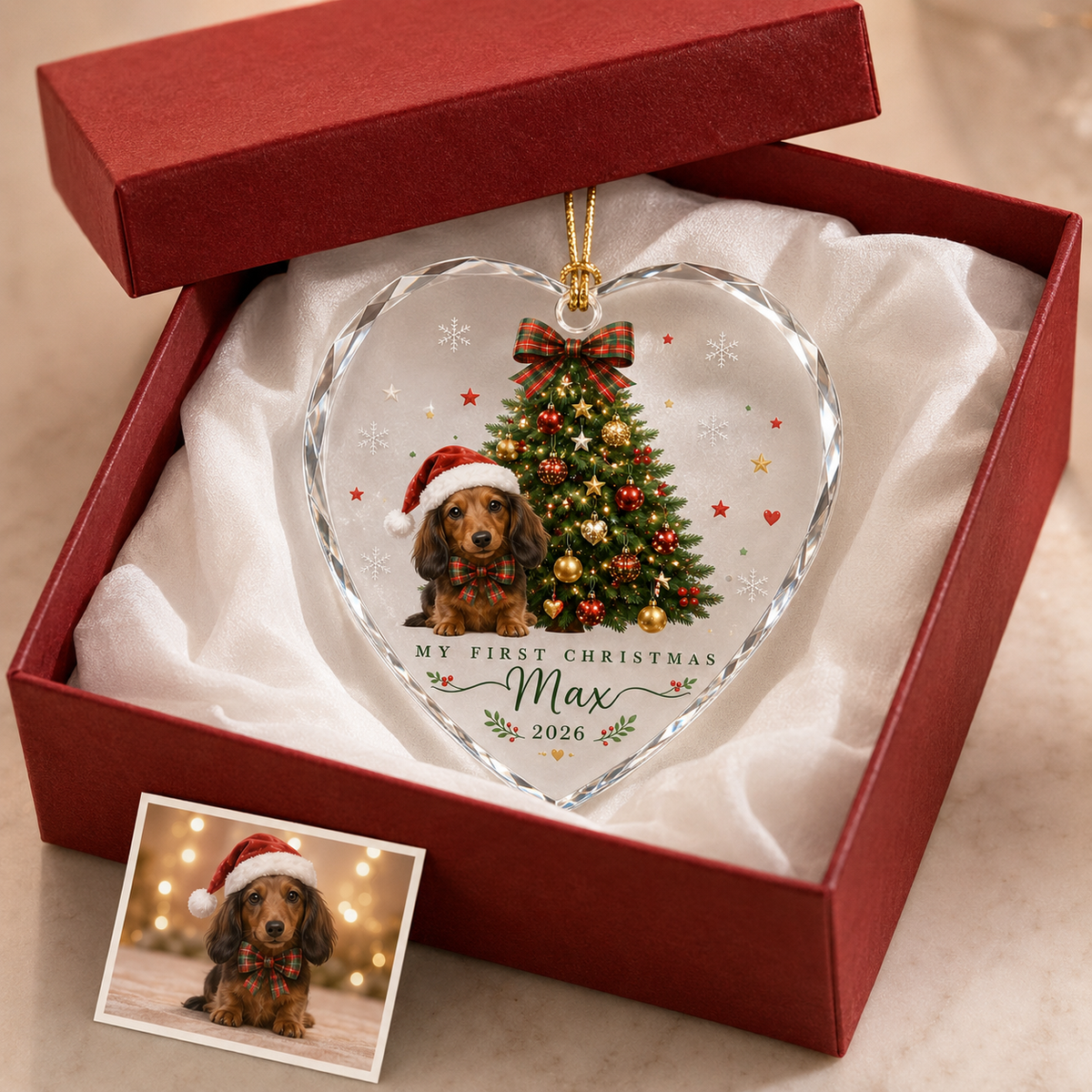 Custom Photo Dog Xmas Style 1