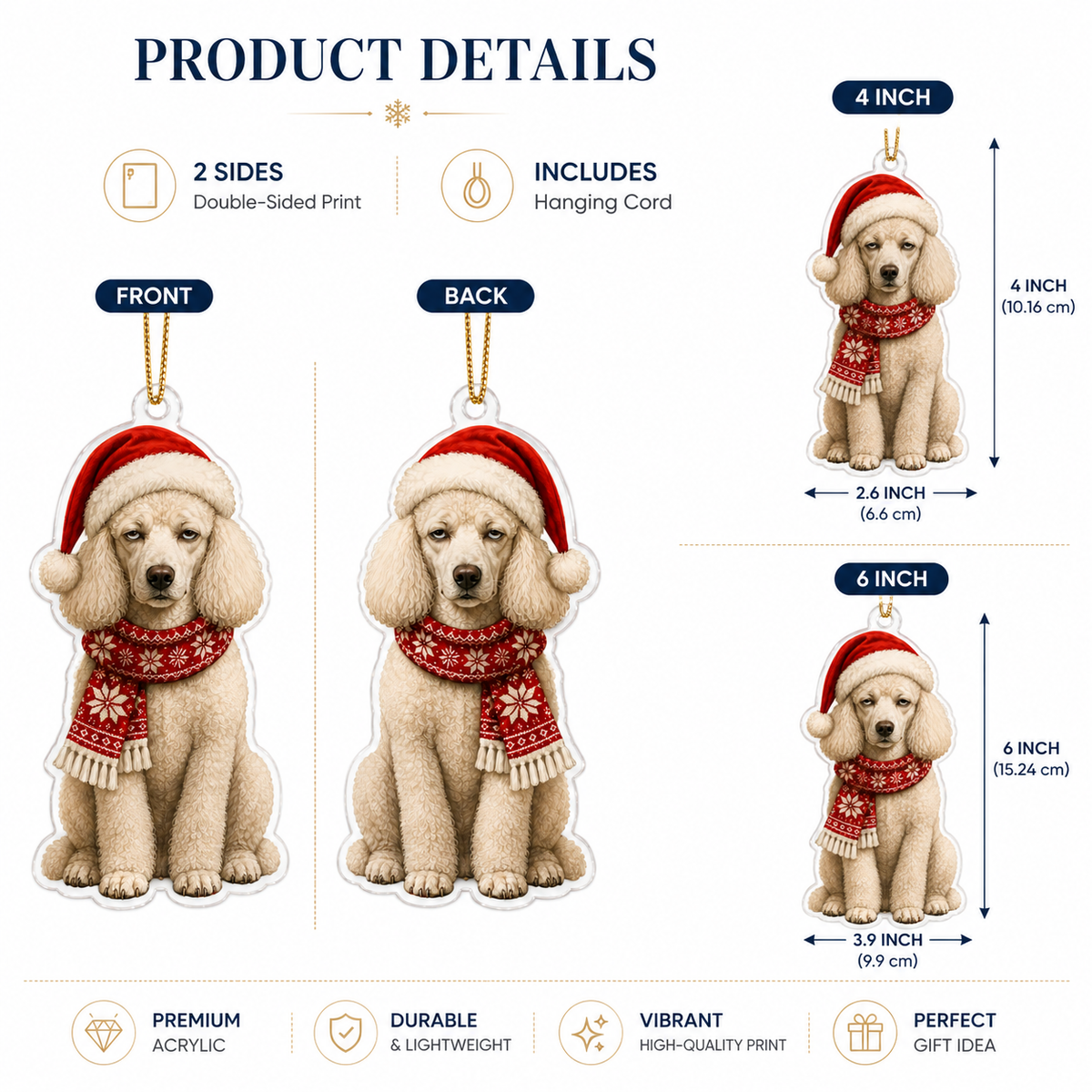 Dog Funny Christmas Poodle