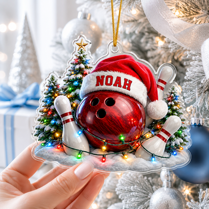 Custom Sports Christmas Acrylic - Bowling