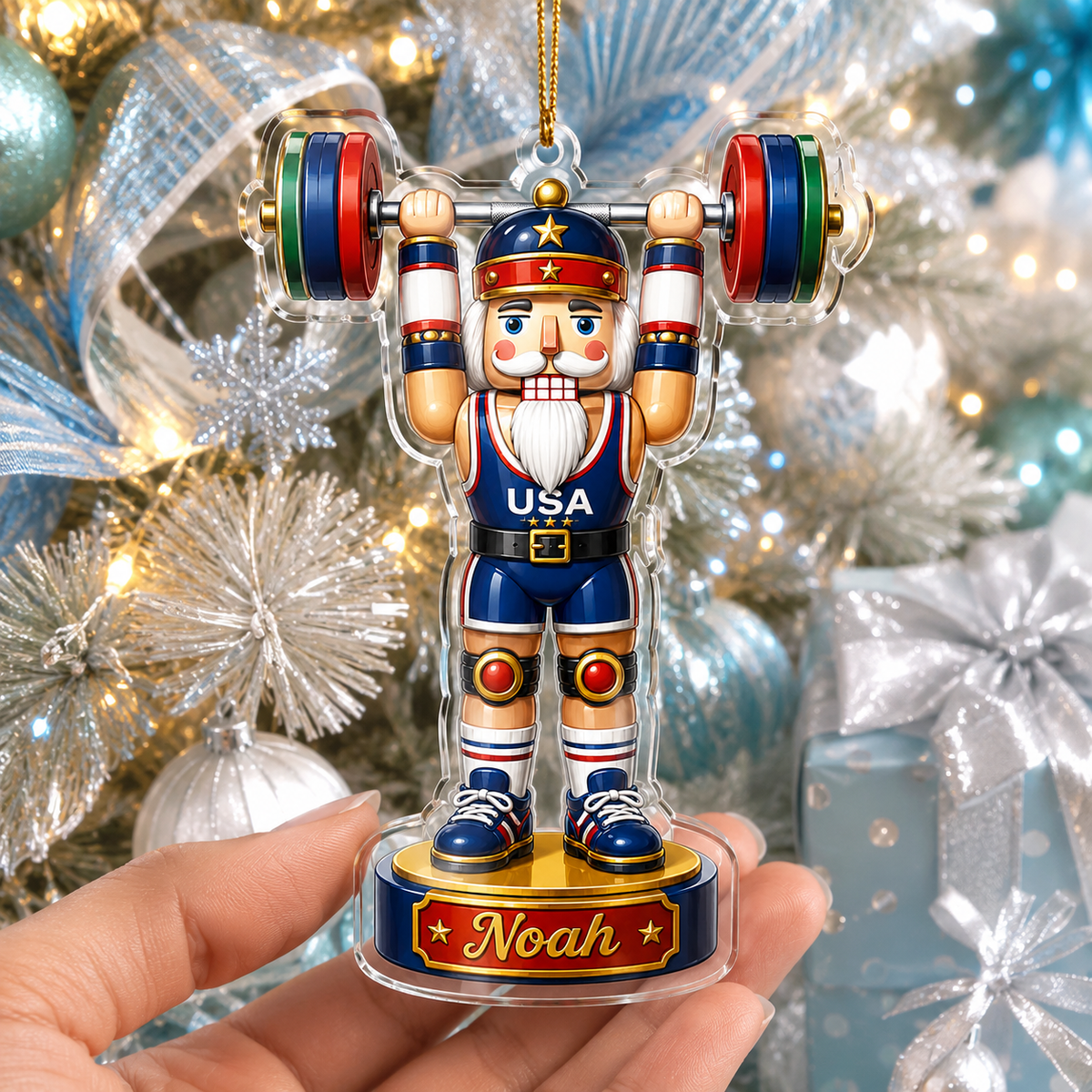 Sports Nutcracker Weightlifting Acrylic