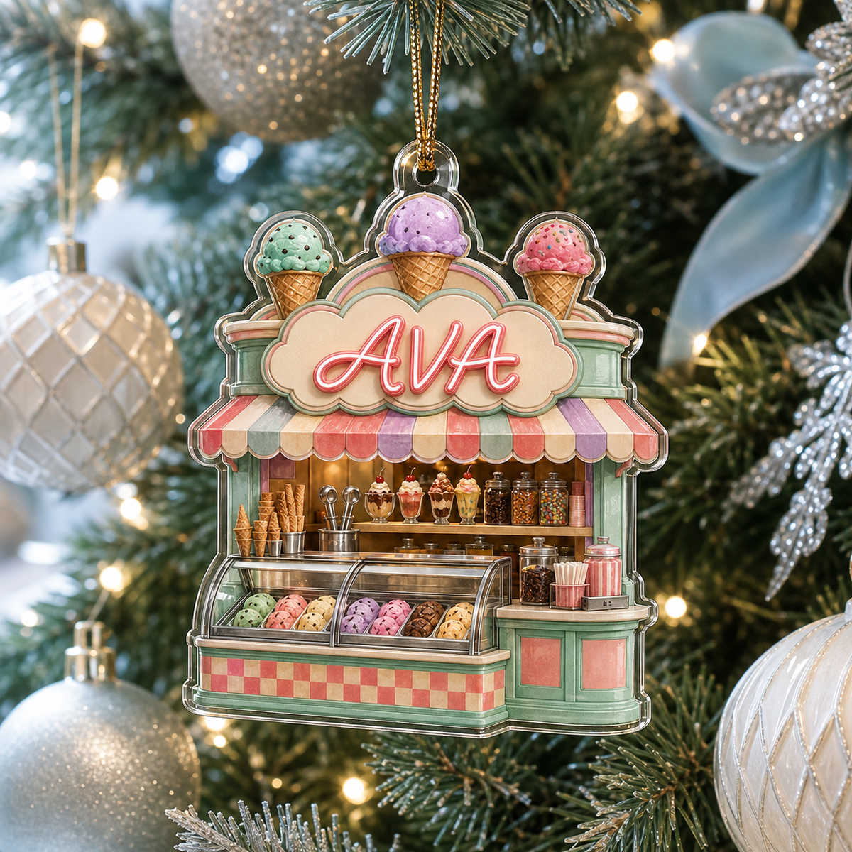 Food Lover Ice Cream Shop Ornament