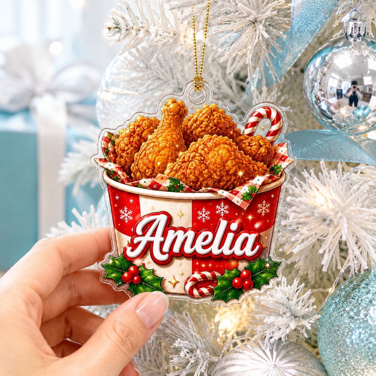 Custom Name Food Acrylic - Fried Chicken