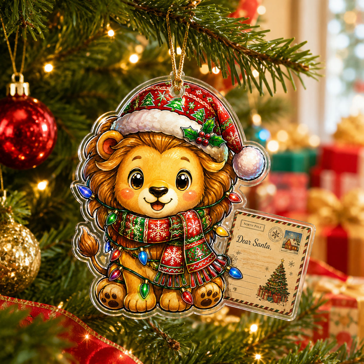 Animal With Christmas Led Lion
