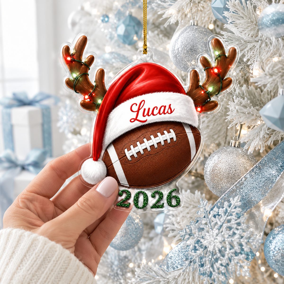 Christmas Sports 2026 American Football Acrylic