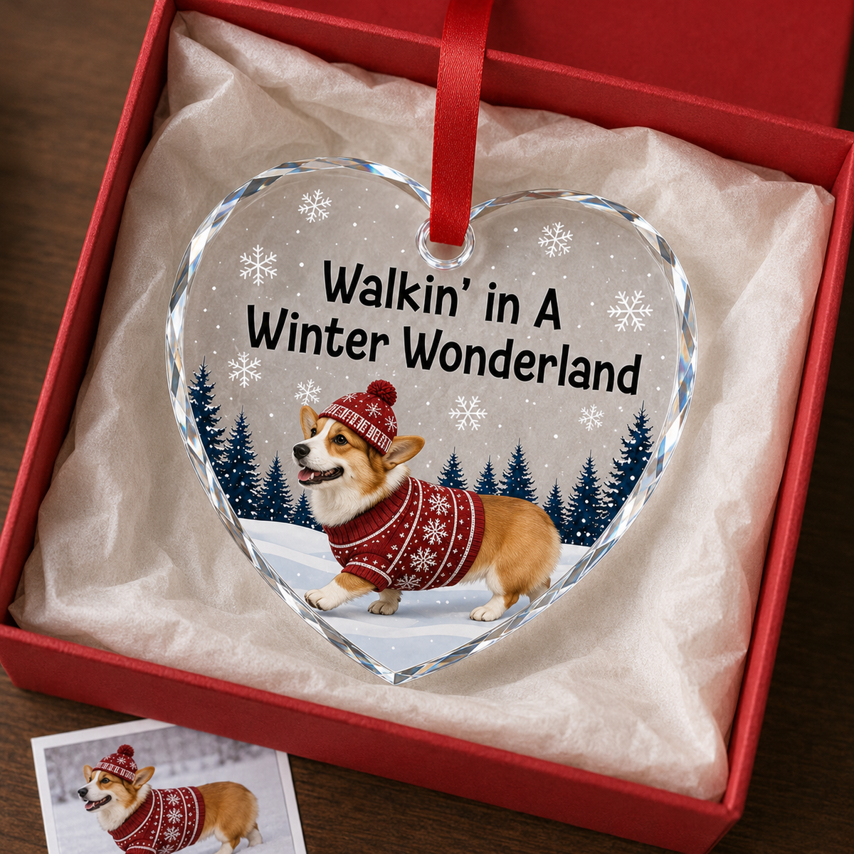 Custom Photo Dog Walkin Winter