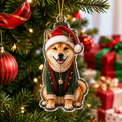 Dog Chrismast With Noel Sweater Shiba