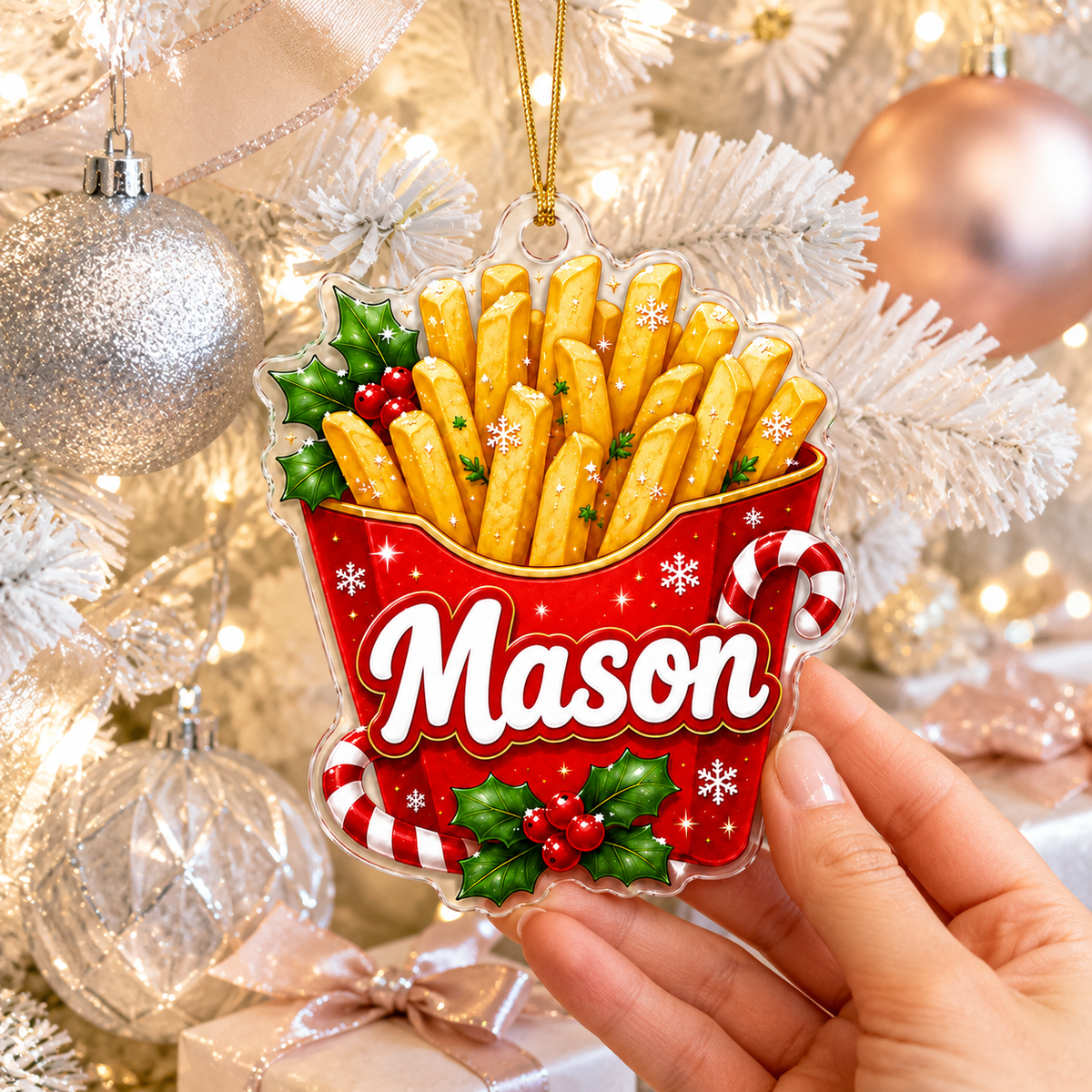 Custom Name Food Acrylic - French Fries