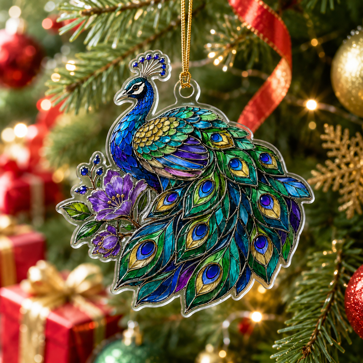 Bird With Flower Peacock