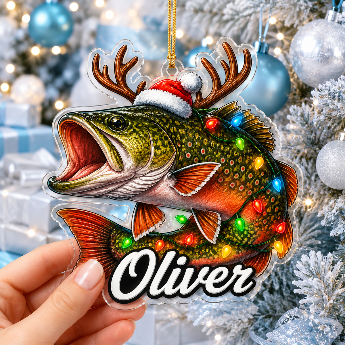 Fishing Christmas Brook Trout Acrylic